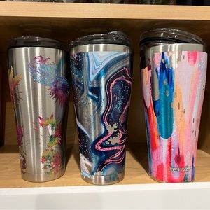 Lot of 3 stainless steel tervis tumblers